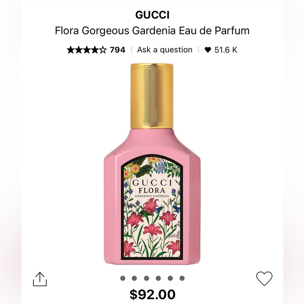 Gucci Flora Gorgeous Gardenia 1oz Bottle Perfume Fragrance BNIB